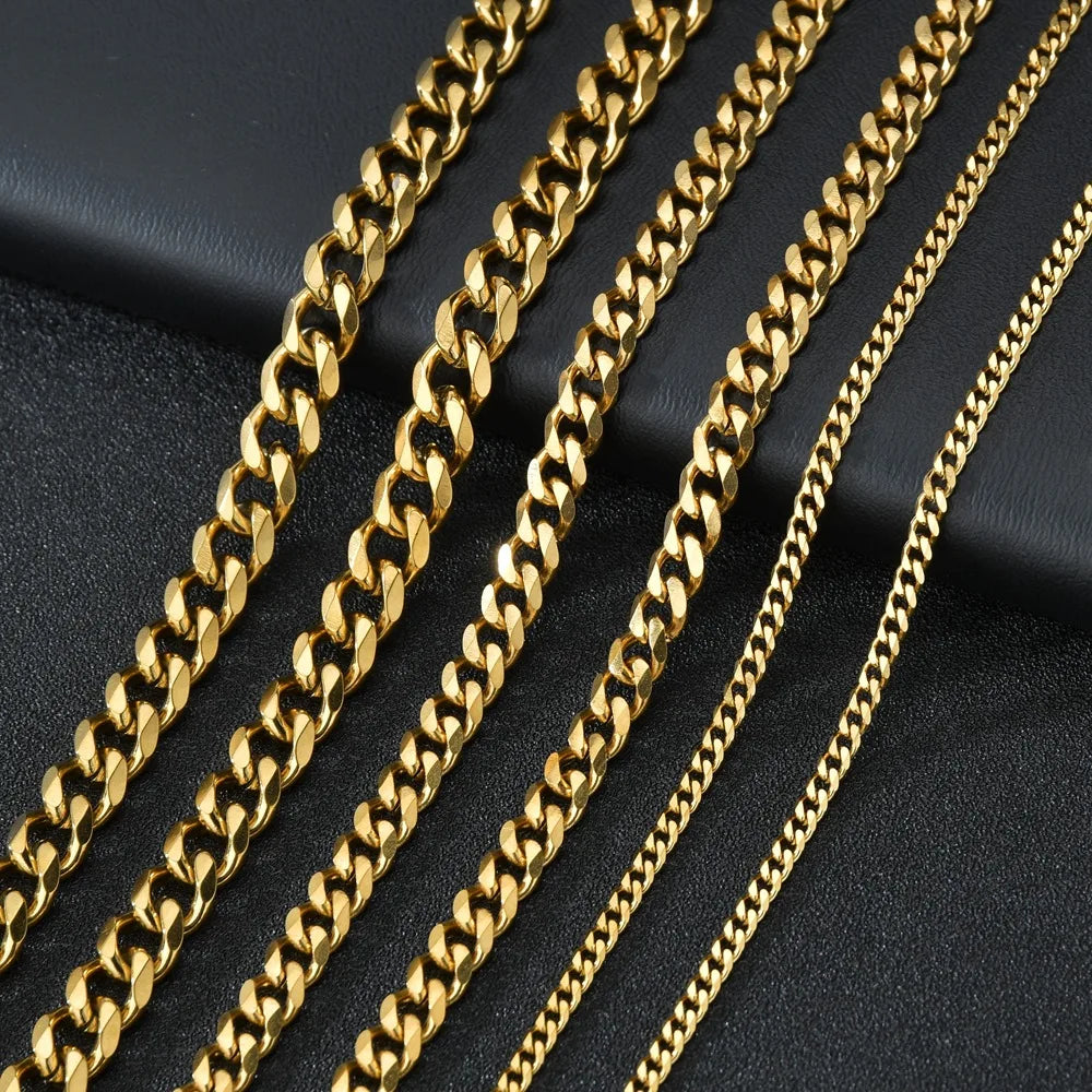Cuban Link Necklace – 7mm Wide made of Stainless Steel