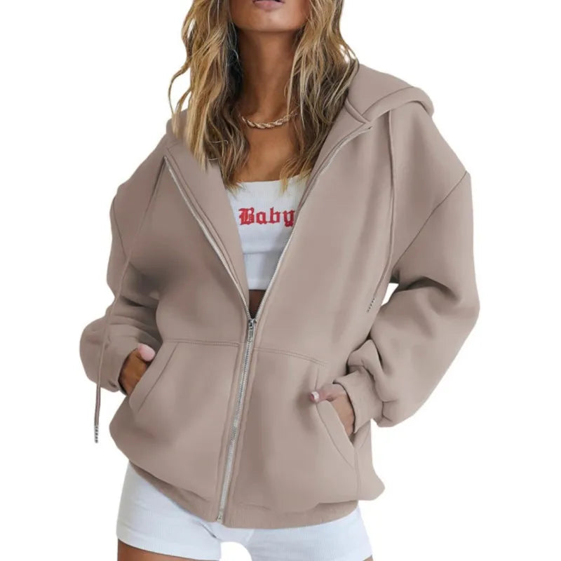 Stylish gray zip up