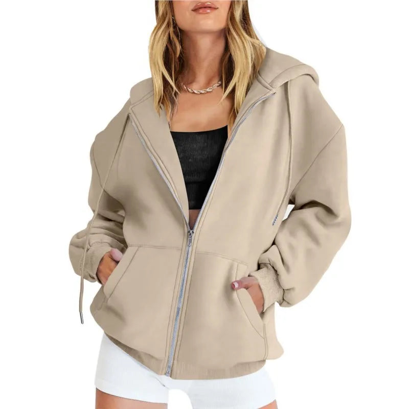 Stylish gray zip up