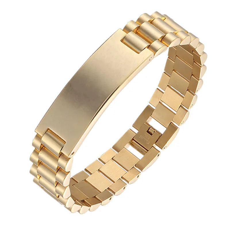 Custom text stainless steel bracelet