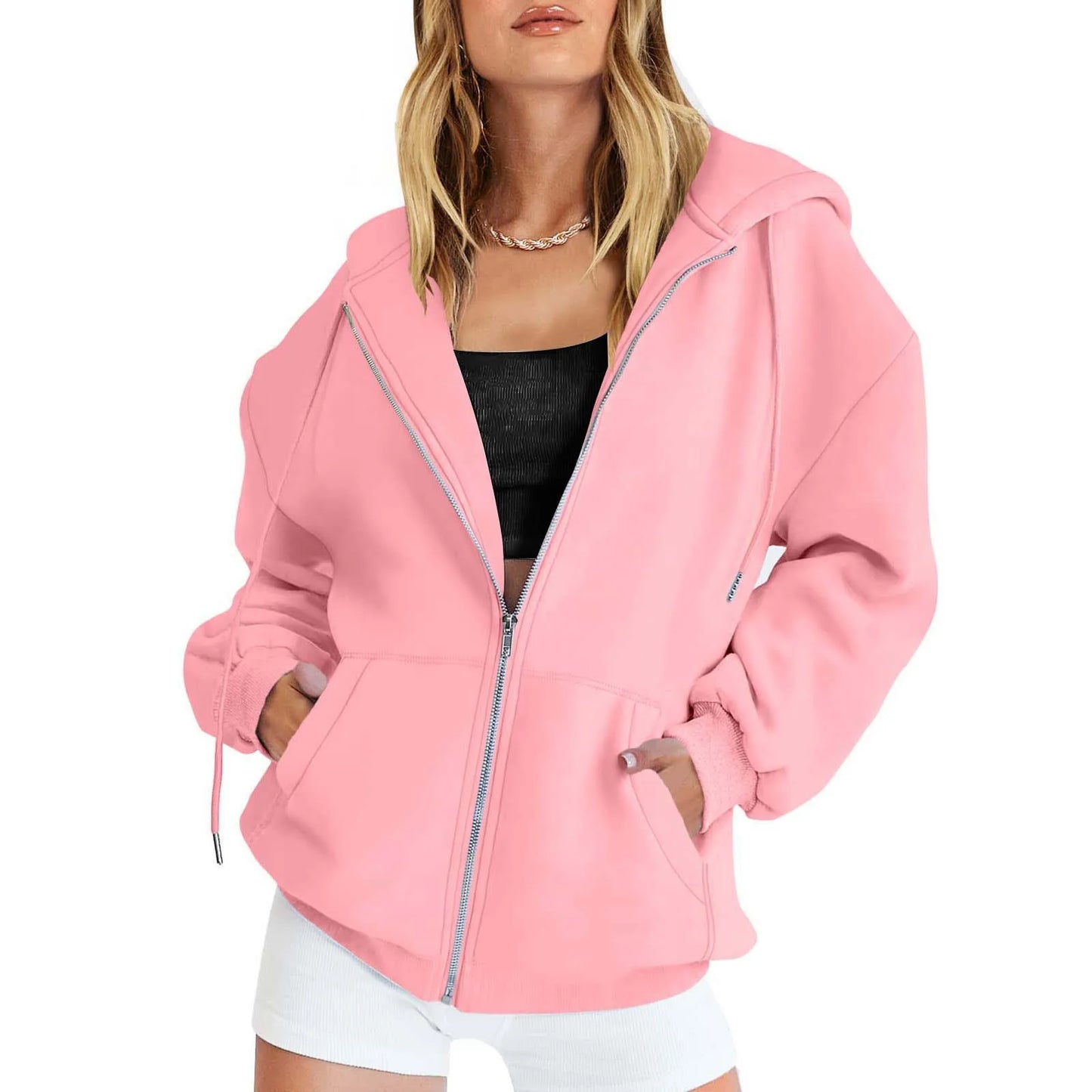 Stylish gray zip up