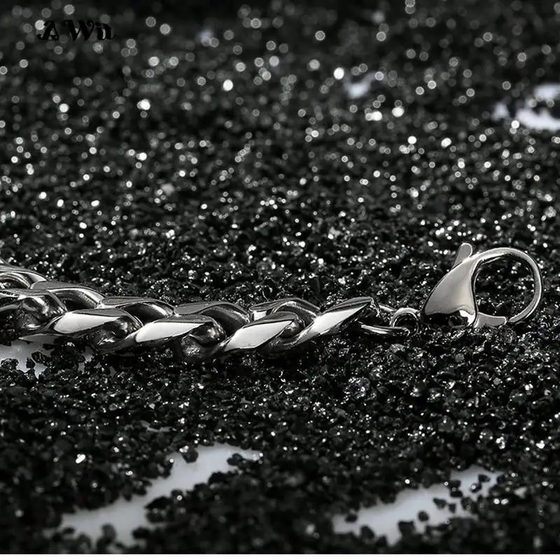 Simple 3-11mm Stainless Steel Cuban Link bracelet