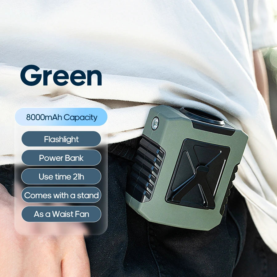Beat the Heat – Hands-Free Waist & Neck Cooling Fan