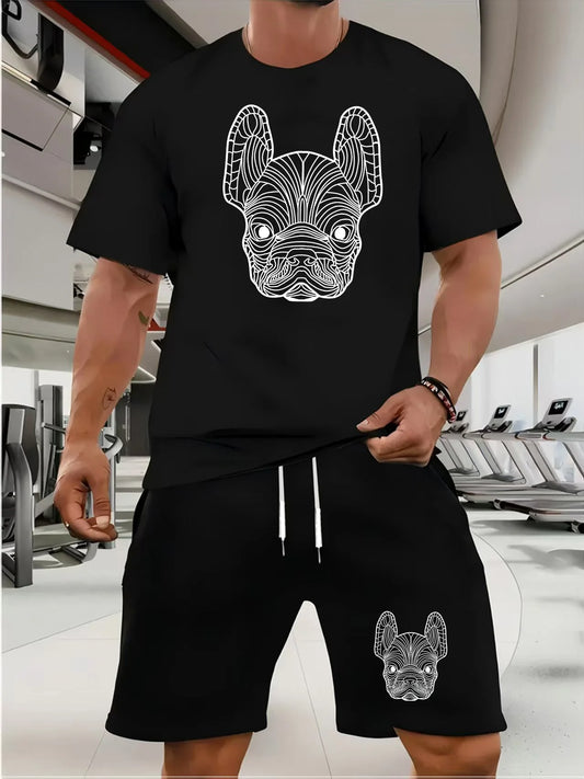 Men’s 2 piece Summer Set – Bulldog Print