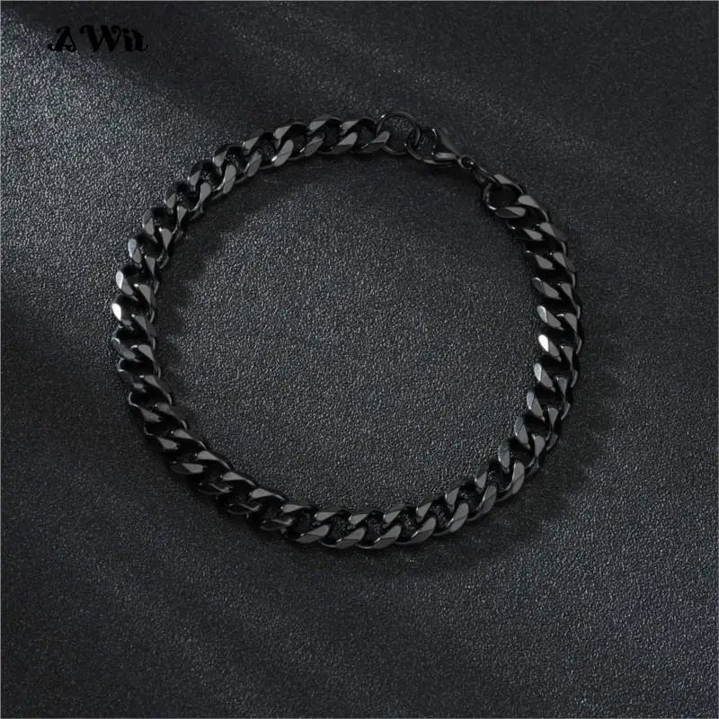 Simple 3-11mm Stainless Steel Cuban Link bracelet