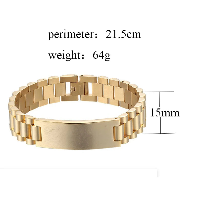 Custom text stainless steel bracelet