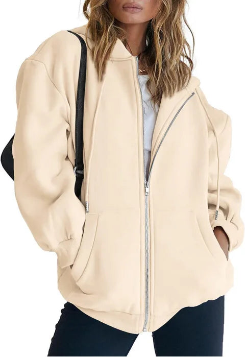 Stylish gray zip up