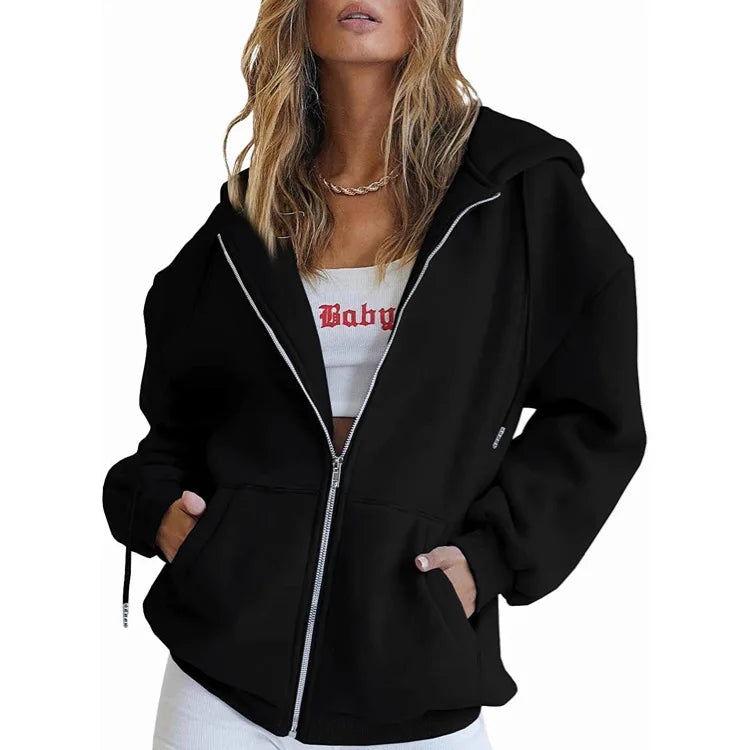 Stylish gray zip up