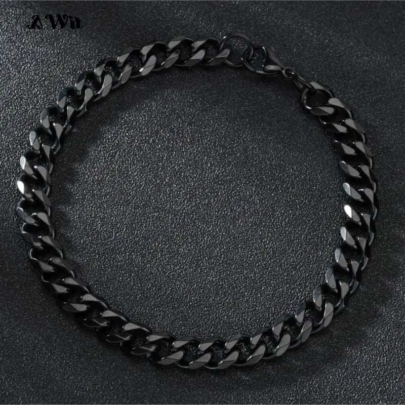 Simple 3-11mm Stainless Steel Cuban Link bracelet