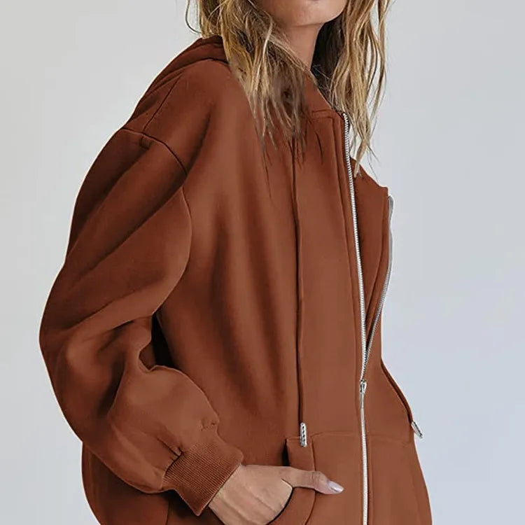 Stylish gray zip up