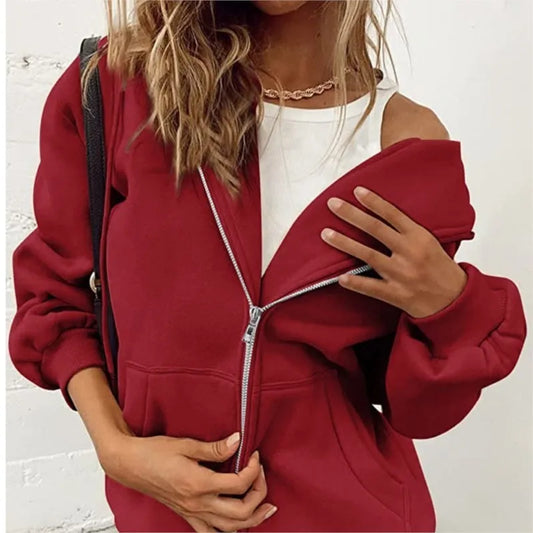 Stylish gray zip up
