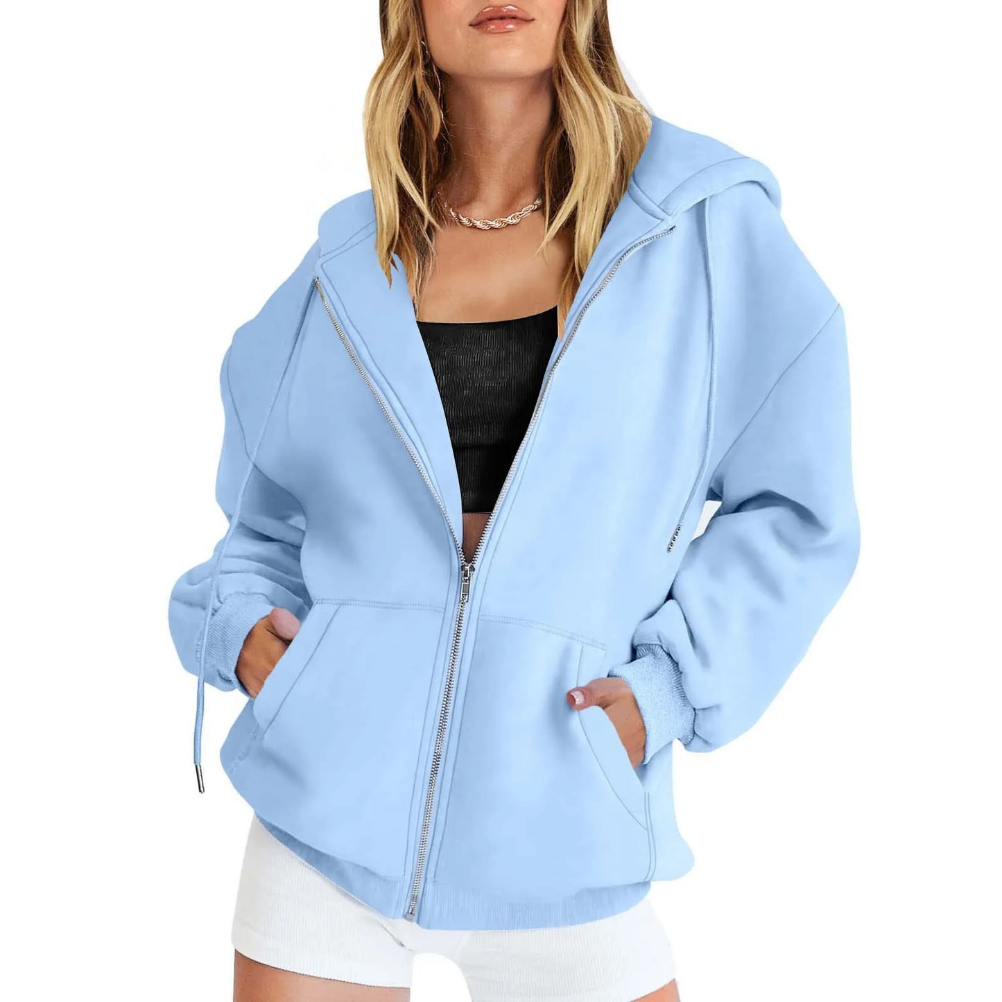 Stylish gray zip up