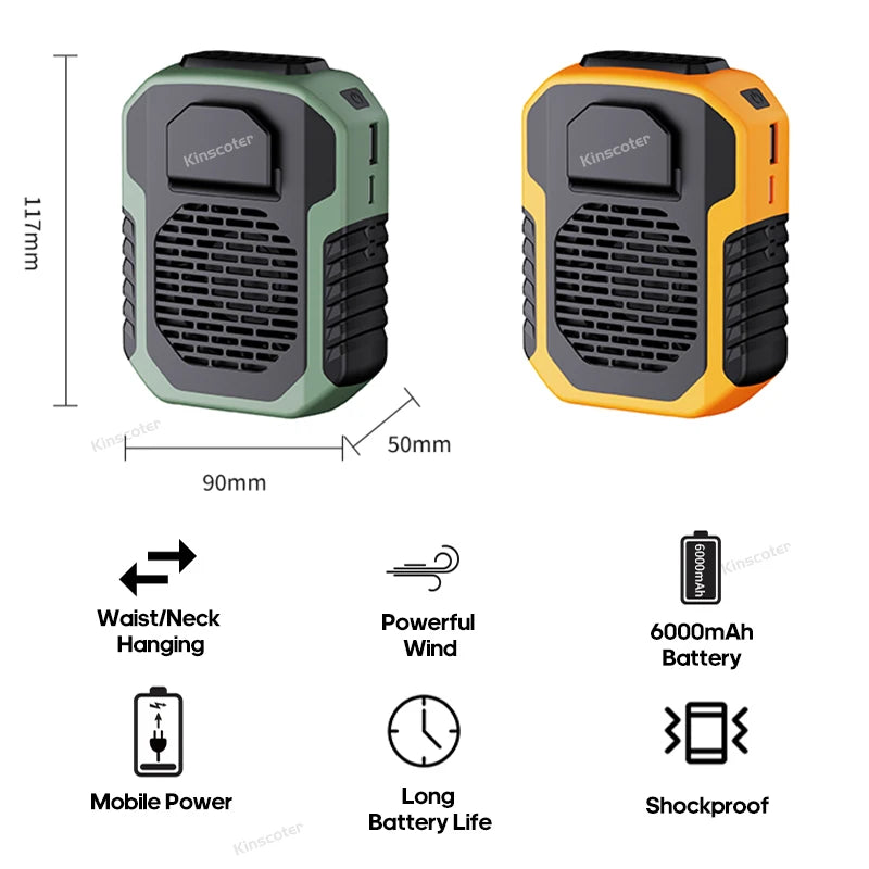 Beat the Heat – Hands-Free Waist & Neck Cooling Fan