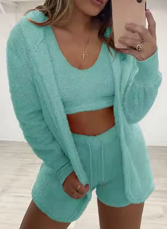 3-Piece Fuzzy Fleece Loungewear Set