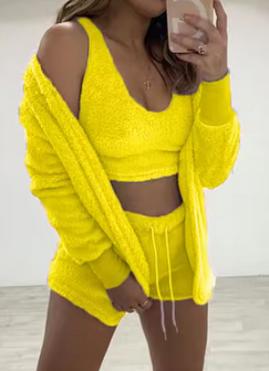 3-Piece Fuzzy Fleece Loungewear Set