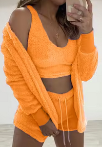3-Piece Fuzzy Fleece Loungewear Set